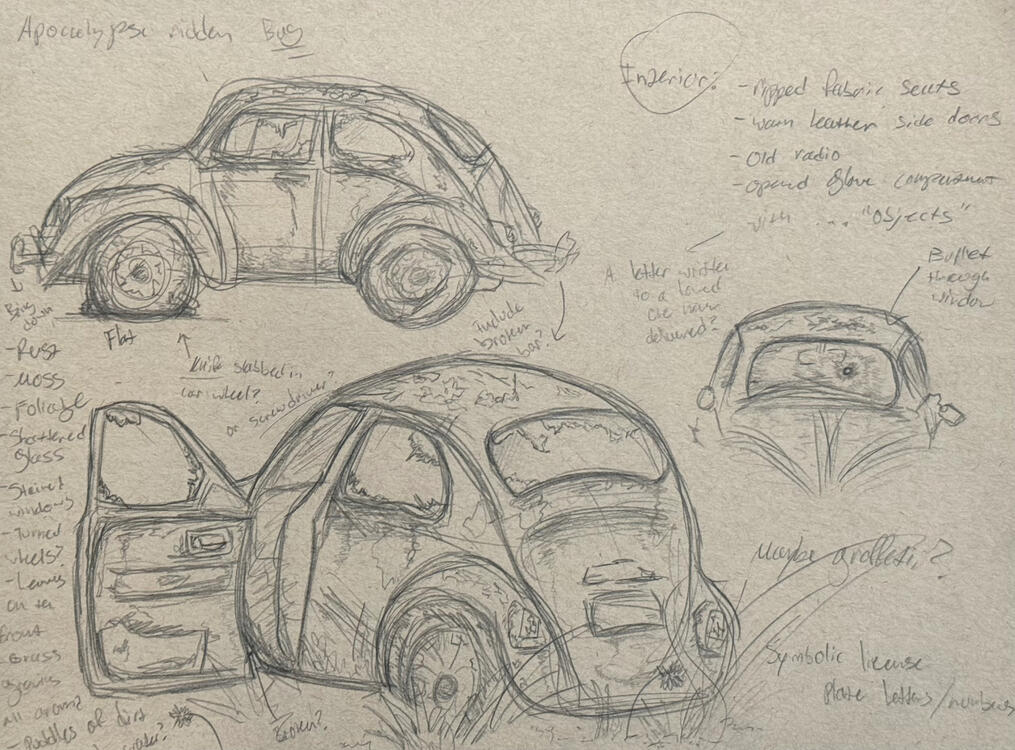 Rusty Bug Concept, pencil