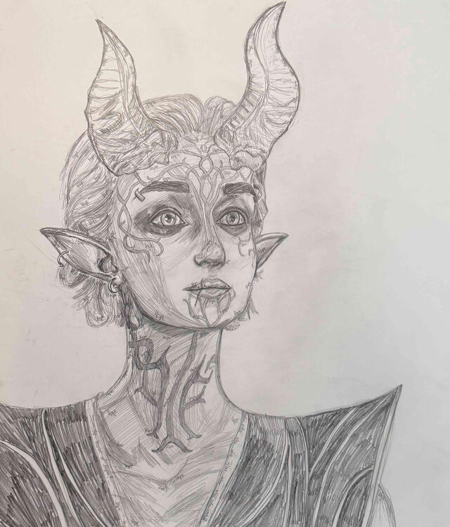 Portrait of Tav, pencil